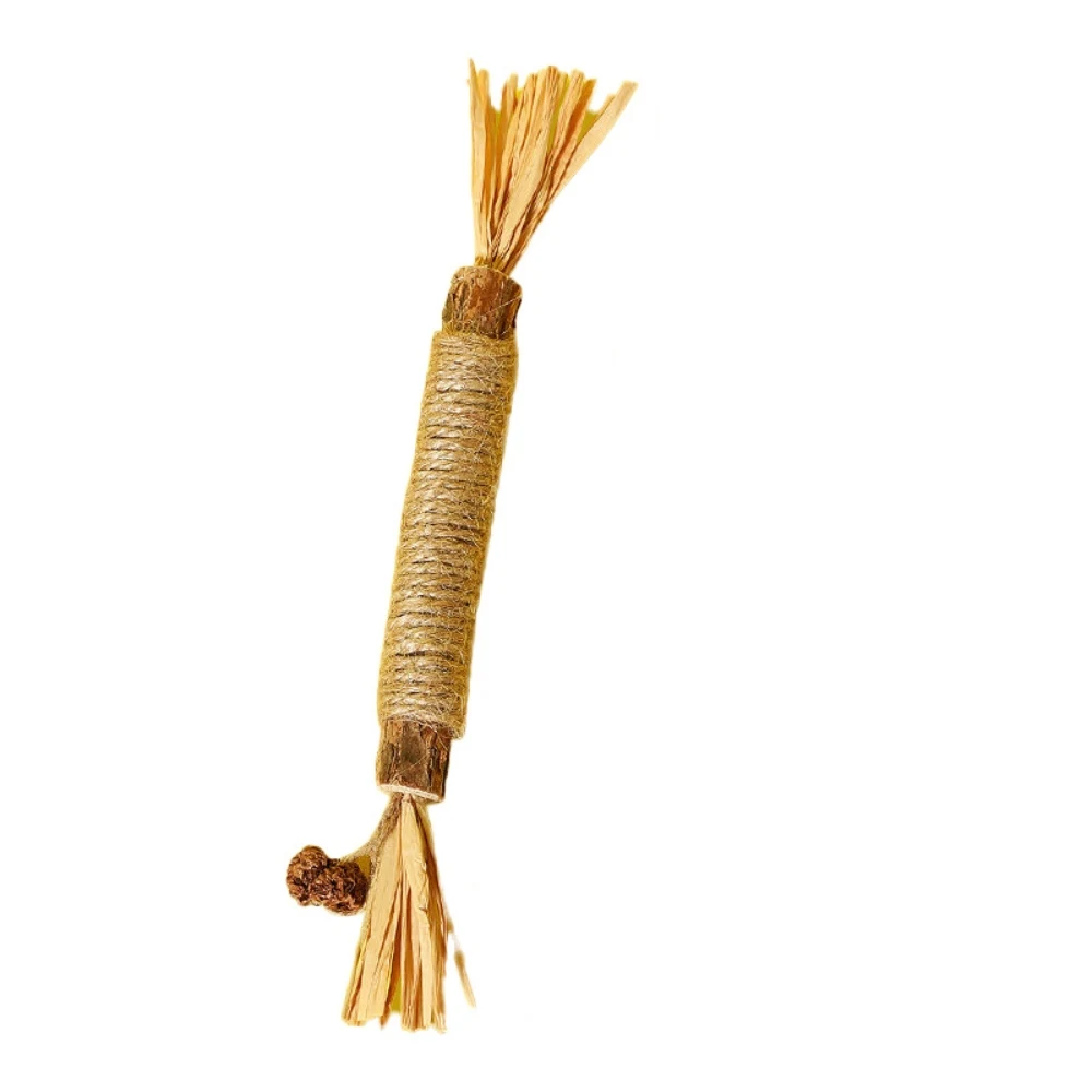 21CM Pet Cat Chew Stick Teaser Training Toy Scrapers for Cats Kitty Teeth Relief Cleaning Grinding Natural Wooden Tool supplies