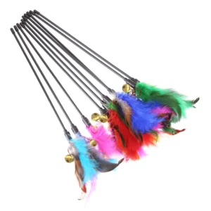 5pcs/set Cat Interactive Wand Colorful Feather